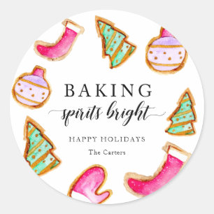 Baking Spirits Bright Baking Party Simple  Classic Round Sticker
