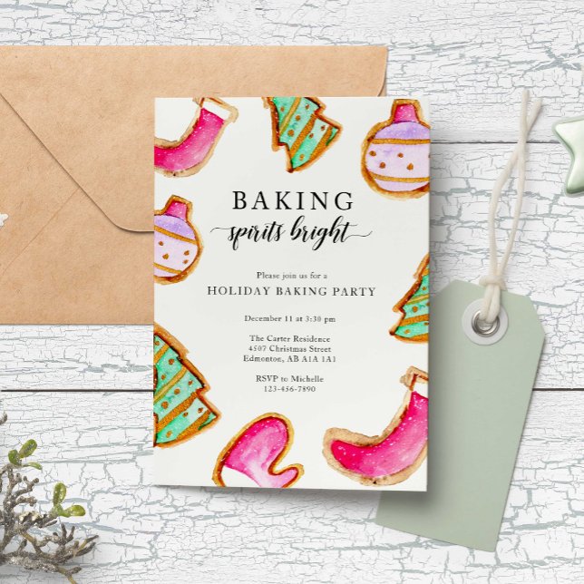 Baking Spirits Bright Baking Party Simple  Invitation (Creator Uploaded)