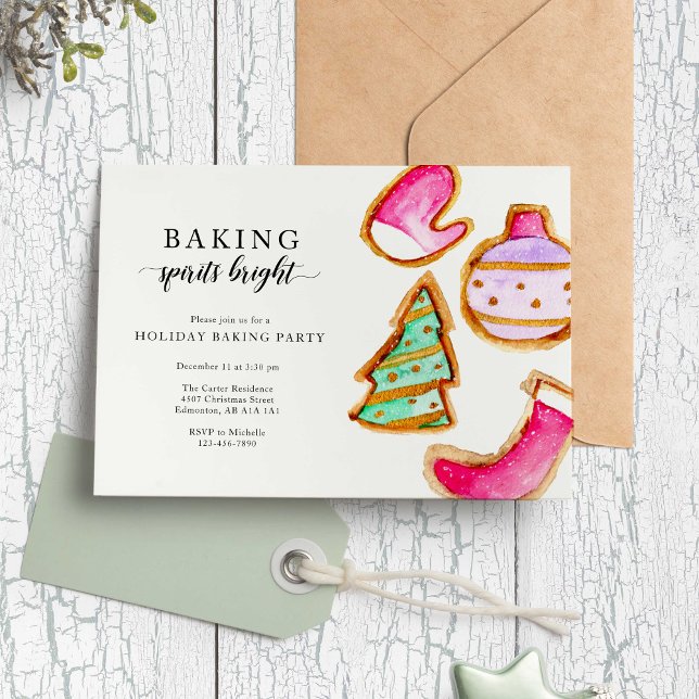 Baking Spirits Bright Baking Party Simple  Invitation (Creator Uploaded)