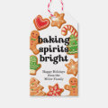 Baking Spirits Bright Christmas Cookie Gift Tags | Zazzle