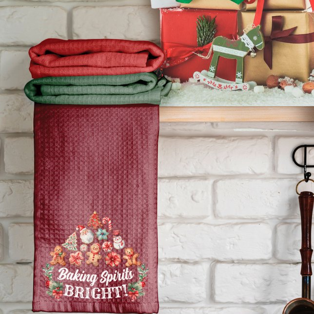 Baking Spirits Bright Christmas Cookie Kitchen Towel (Creator Uploaded)