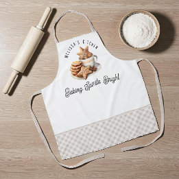 Baking Spirits Bright Christmas Cookies with Name Apron