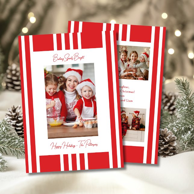 Baking Spirits Bright Christmas Family Photo Holiday Card (Creator Uploaded)