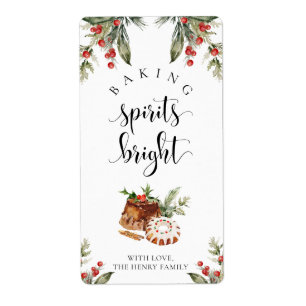 Baking Spirits Bright Christmas Gift Tag Stickers