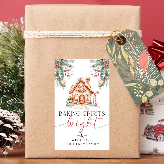 Baking Spirits Bright Christmas Gift Tag Stickers (Creator Uploaded)