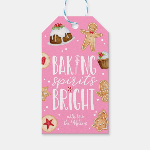 Baking Spirits Bright Christmas Holiday Baking Gift Tags