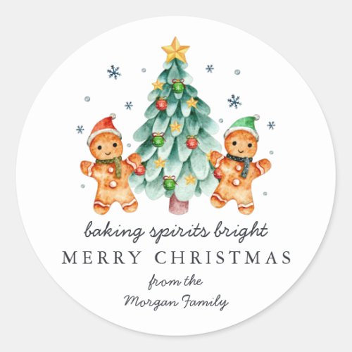Baking Spirits Bright  Christmas Holiday Classic  Classic Round Sticker