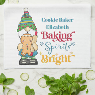 Baking Spirits Bright Christmas Holiday Kitchen Towel