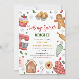 Baking Spirits Bright Christmas Party Invitation