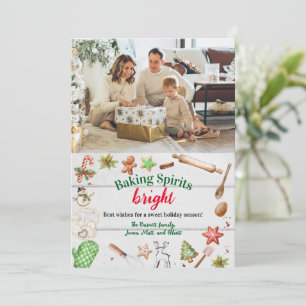 Baking Spirits Bright Christmas Photo Holiday Card