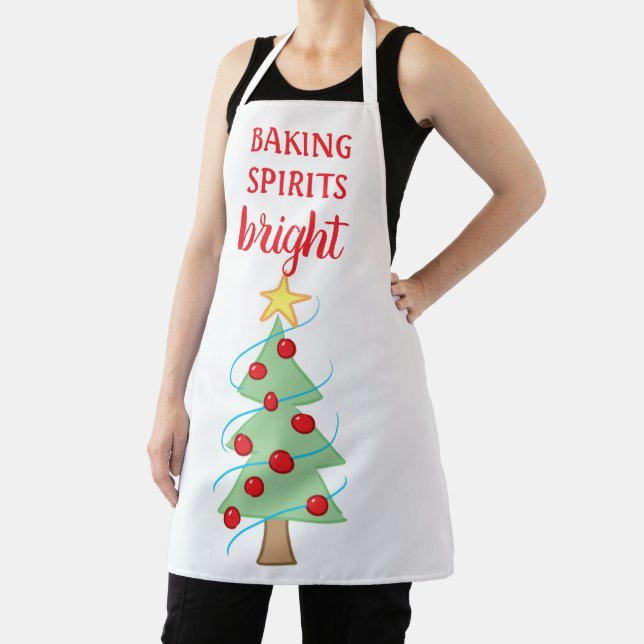 Baking Spirits Bright Christmas Tree Apron (Insitu)