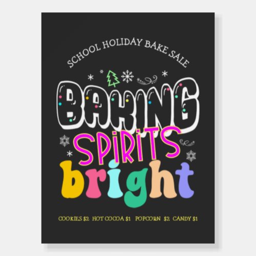 Baking Spirits Bright Colorful Retro Holiday Sale  Foam Board
