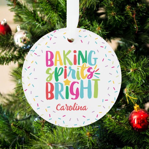 Baking Spirits Bright Colorful Sprinkles Christmas Ornament