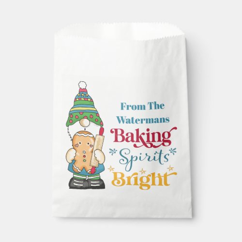 Baking Spirits Bright Cookie Christmas Holiday  Favor Bag