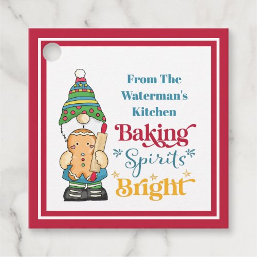 Baking Spirits Bright Cookie Christmas Holiday  Gi Favor Tags