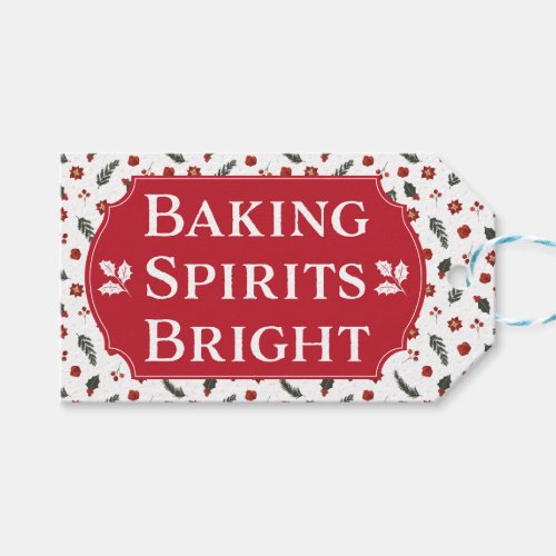 Baking Spirits Bright Cookie Christmas Holiday Gift Tags