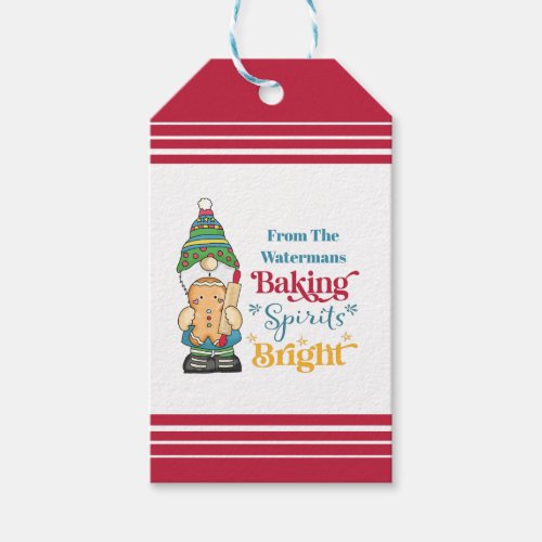 Baking Spirits Bright Cookie Christmas Holiday  Gift Tags