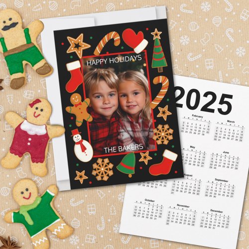 Baking Spirits Bright Cookie Custom Photo Calendar Holiday Card