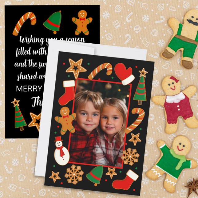 Baking Spirits Bright Cookie Custom Photo Holiday Card (Creator Uploaded)