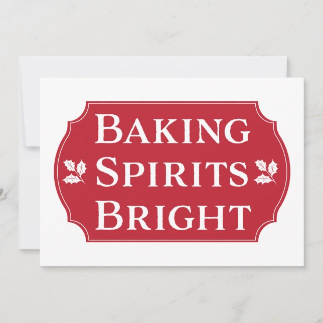 Baking Spirits Bright Cookie Exchange Party Invitation (Front)