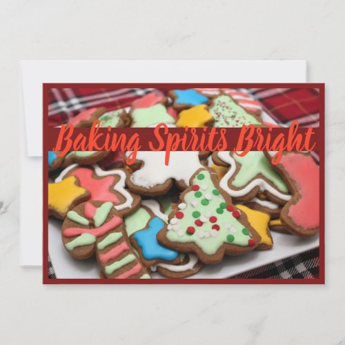 Baking Spirits Bright Cookie Party Invitations