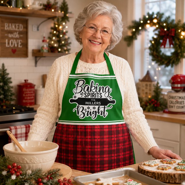 Baking Spirits Bright Custom Christmas Apron (Baking Spirits Bright Custom Christmas Apron )