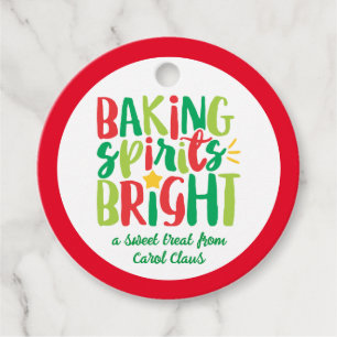 Baking Spirits Bright Festive Christmas Treats Favor Tags