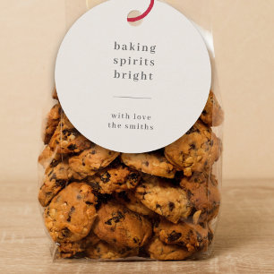 Baking Spirits Bright Fun Kids Photo Neutral Favor Tags