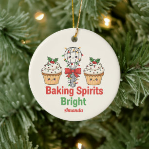 Baking Spirits Bright Funny Christmas Ornament