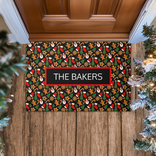 Baking Spirits Bright Gingerbread Christmas Cookie Doormat
