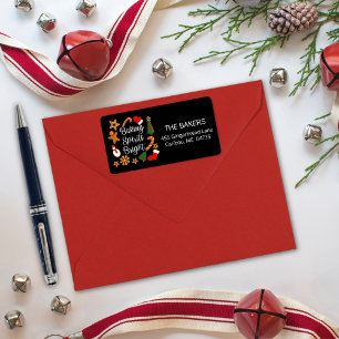 Baking Spirits Bright Gingerbread Christmas Cookie Label