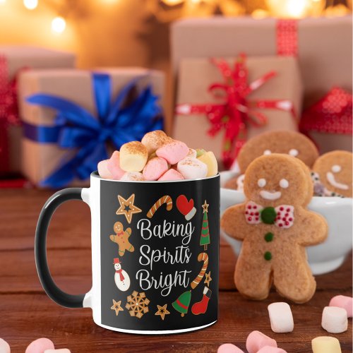 Baking Spirits Bright Gingerbread Christmas Cookie Mug