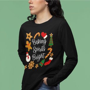 Baking Spirits Bright Gingerbread Christmas Cookie T-Shirt