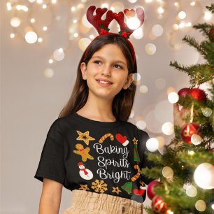 Baking Spirits Bright Gingerbread Christmas Cookie T-Shirt