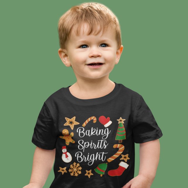 Baking Spirits Bright Gingerbread Christmas Cookie Toddler T-shirt (Creator Uploaded)