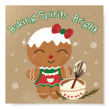Baking Spirits Bright- Gingerbread Christmas Print