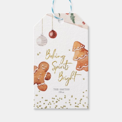 Baking Spirits Bright Gingerbread Gift Tags