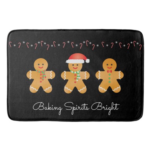 Baking Spirits Bright Gingerbread Men Bath Mat
