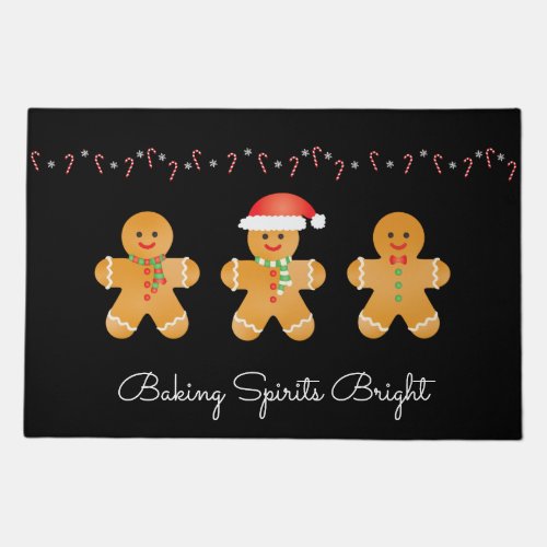 Baking Spirits Bright Gingerbread Men Doormat