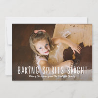 Baking Spirits Bright Holiday card