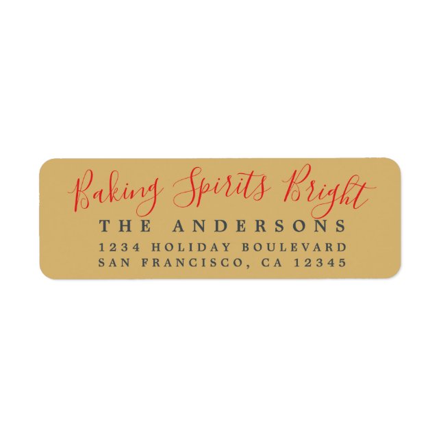 Baking Spirits Bright Holiday Label (Front)