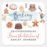 Baking Spirits Bright Illustrated Watercolor