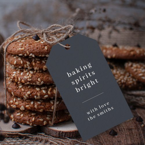 Baking Spirits Bright  Modern Stylish Trendy Fun Gift Tags
