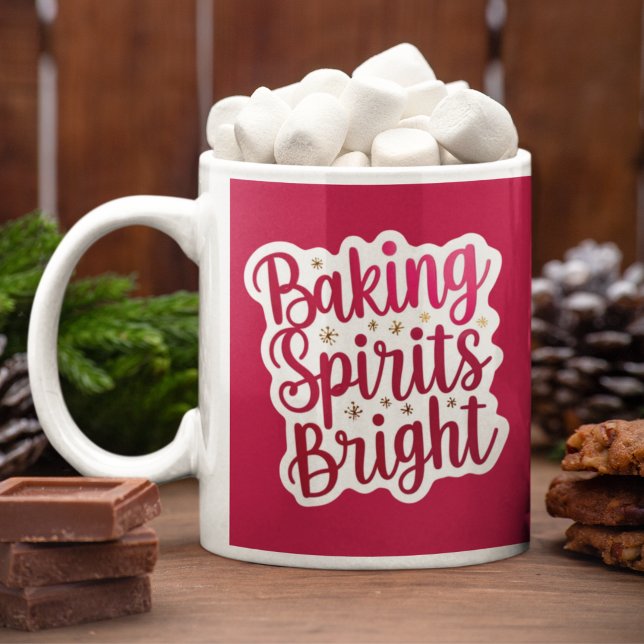 Baking Spirits Bright Mug (Celebrate the holiday this year with this, "Baking Spirits Bright" mug! )