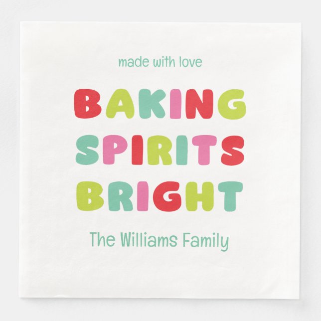 Baking Spirits Bright Paper Dinner Napkins (Front)