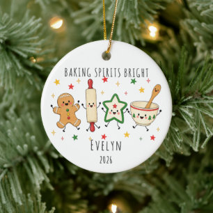 Baking Spirits Bright Personalized Ornament