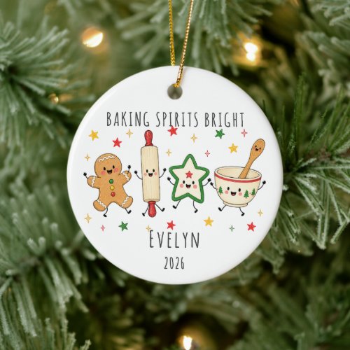 Baking Spirits Bright Personalized Ornament