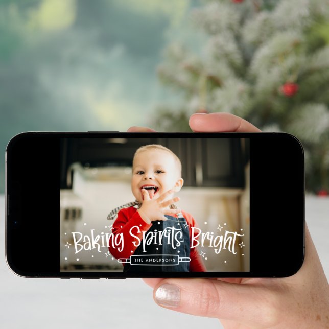 Baking Spirits Bright Photo Holiday Card (Front Digital)
