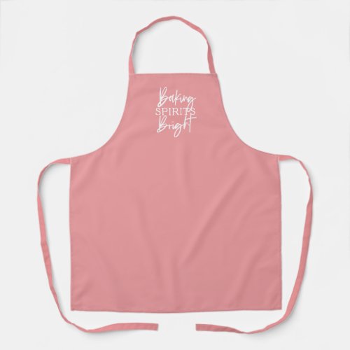 Baking Spirits Bright Pink Christmas Apron