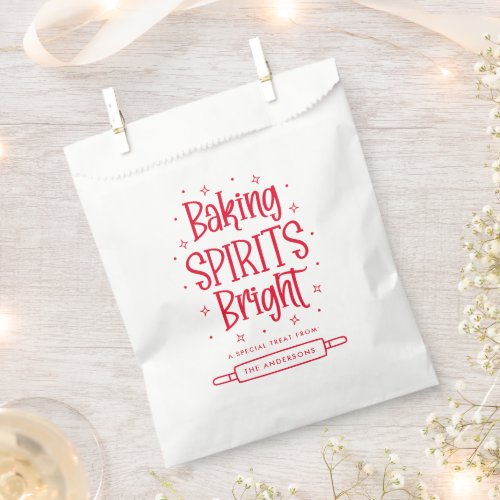 Baking Spirits Bright Red Holiday Favor Bag